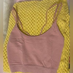 Pink crop top size XS